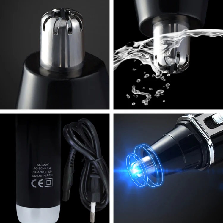 SPORTSMAN Four-in-one Rechargeable Ear Nose Trimmer Electric Shaver Beard Face Eyebrows Hair Trimmer For Men, US Plug(Black, 110V) - Image 5