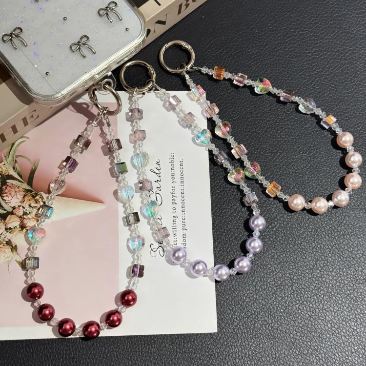 Square Gradient Pearl Minimalist Beaded Chain(Pink) - Image 6