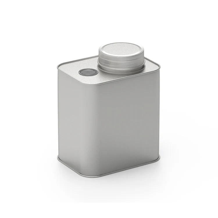 Square Tinplate Metal Sealed Cans Coffee Bean Powder Tin Cans, Specification: With Air Valve