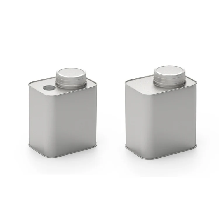 Square Tinplate Metal Sealed Cans Coffee Bean Powder Tin Cans, Specification: With Air Valve - Image 2