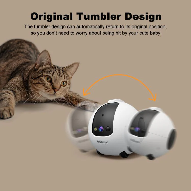 SriHome DH013 Plus 4MP Smart Pet Robot Camera with Auto-Charging Dock, Plug Type:UK Plug(White) - Image 11