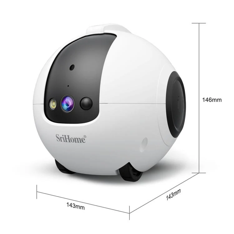 SriHome DH013 Plus 4MP Smart Pet Robot Camera with Auto-Charging Dock, Plug Type:UK Plug(White) - Image 4