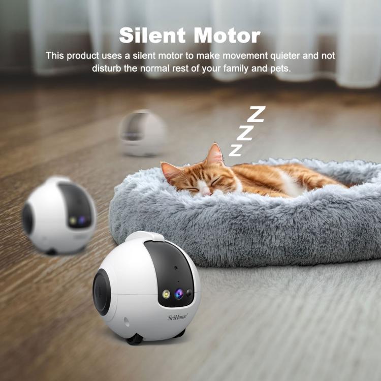 SriHome DH013 Plus 4MP Smart Pet Robot Camera with Auto-Charging Dock, Plug Type:US Plug(White) - Image 15
