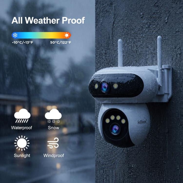 Srihome SH062 8MP Binocular Outdoor Auto-Tracking Wireless WiFi Security Camera(EU Plug) - Image 12