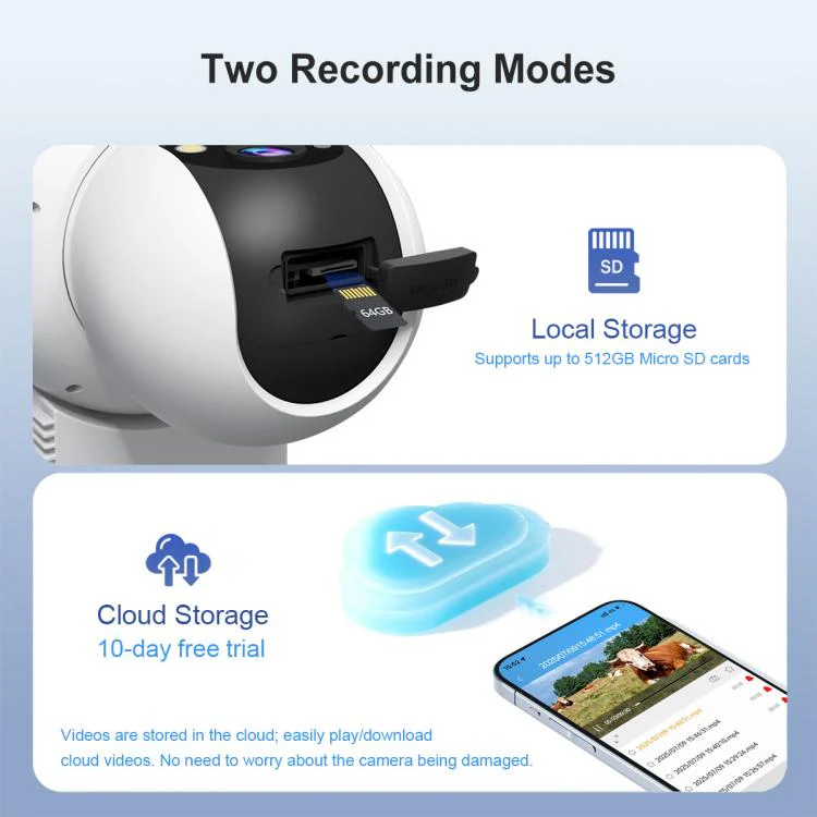 Srihome SH062 8MP Binocular Outdoor Auto-Tracking Wireless WiFi Security Camera(EU Plug) - Image 13