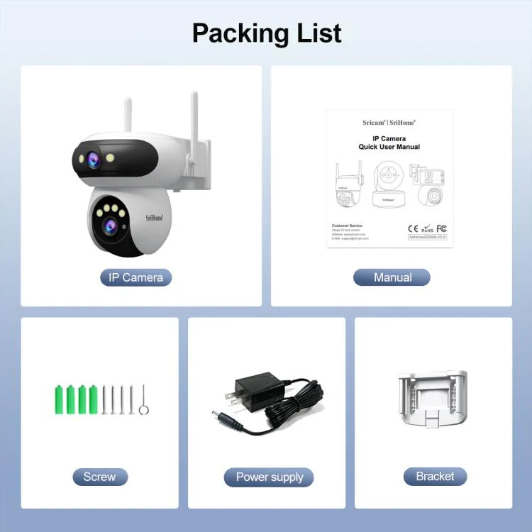 Srihome SH062 8MP Binocular Outdoor Auto-Tracking Wireless WiFi Security Camera(EU Plug) - Image 16