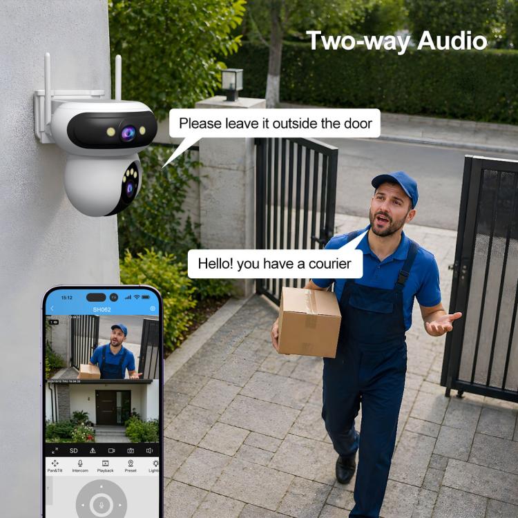 Srihome SH062 8MP Binocular Outdoor Auto-Tracking Wireless WiFi Security Camera(US Plug) - Image 8