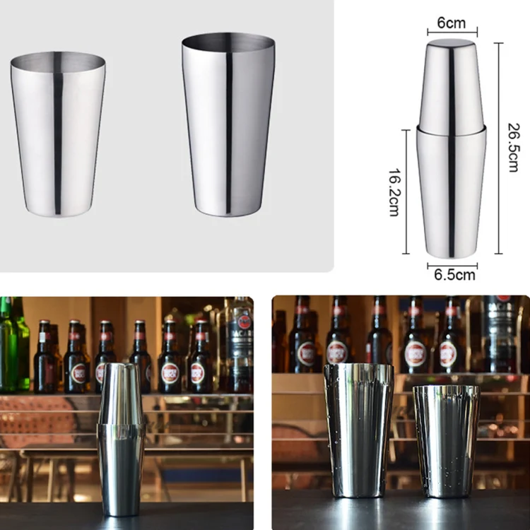 Stainless Steel Boston Cocktail Modulator High Grade Bartender Tools / Premium Barware Tools, Capacity: 750 + 600ml - Image 5