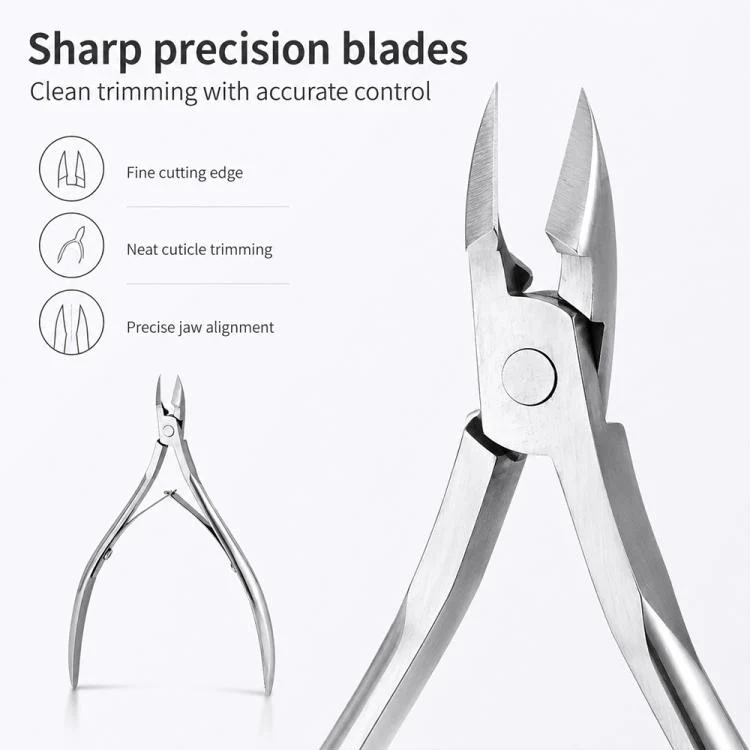 Stainless Steel Cuticle Nipper Manicure Tool for Nail and Cuticle Care(Silver) - Image 3