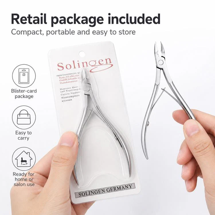 Stainless Steel Cuticle Nipper Manicure Tool for Nail and Cuticle Care(Silver) - Image 6