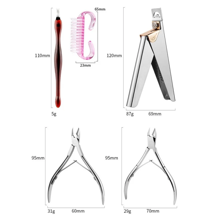 Stainless Steel Double Head Dead Skin Scissors Set, Specification: Set D - Image 3