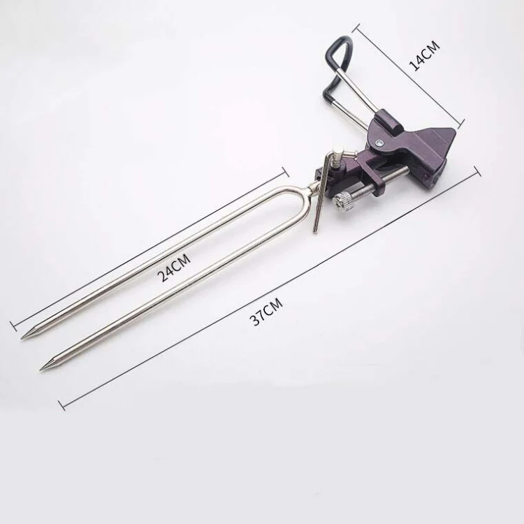 Stainless Steel Fishing Bracket Throwing Rod Sea Rod Hand Rod Fishing Rod Bracket, Color:B Gray - Image 3