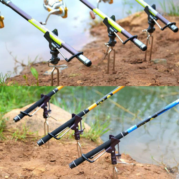 Stainless Steel Fishing Bracket Throwing Rod Sea Rod Hand Rod Fishing Rod Bracket, Color:B Gray - Image 5