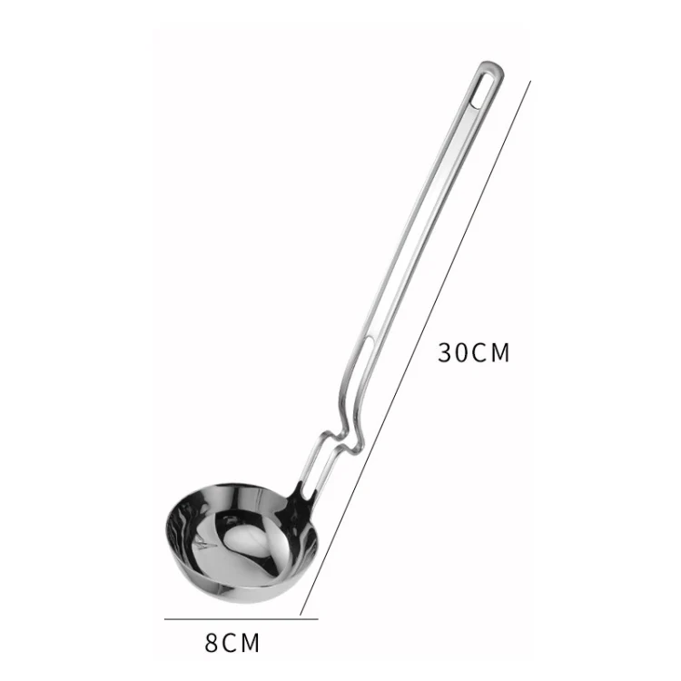 Stainless Steel Hot Pot Hanging Wall Spoon Creative Fishing Spoon Porridge Spoon, Style:Soup Spoon - Image 2