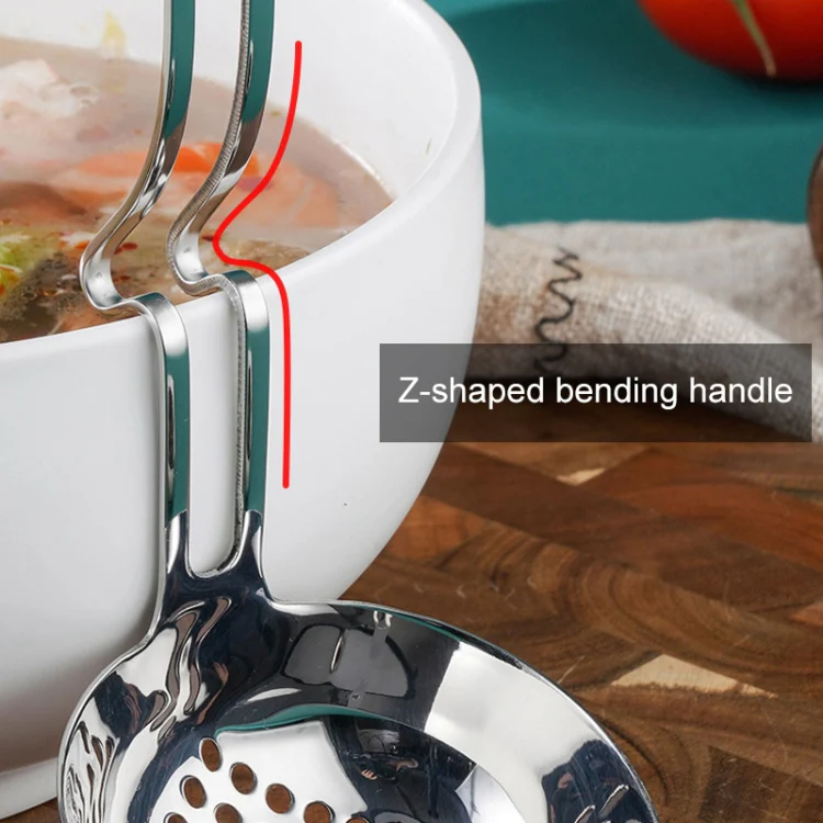 Stainless Steel Hot Pot Hanging Wall Spoon Creative Fishing Spoon Porridge Spoon, Style:Soup Spoon - Image 5
