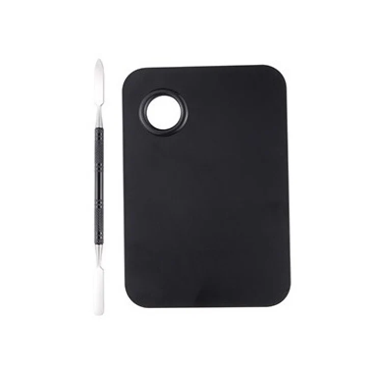 Stainless Steel Nail Makeup Palette With Toning Stick, Specification: Black Small