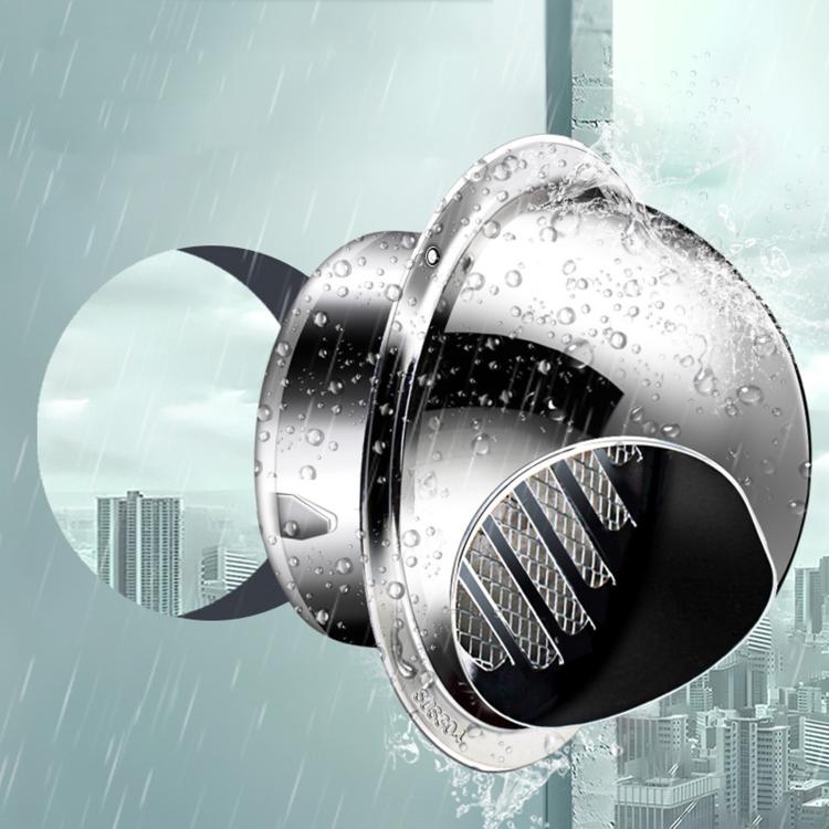 Stainless Steel Range Hood Exhaust Pipe Vent Exterior Wall Rainproof Cover, Size: 150# 304 Polished Thickened