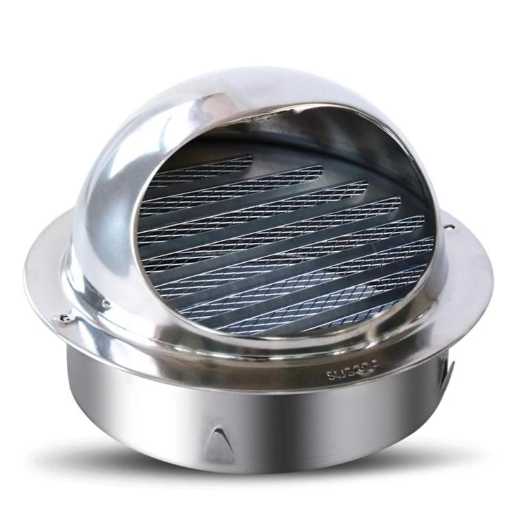 Stainless Steel Range Hood Exhaust Pipe Vent Exterior Wall Rainproof Cover, Size: 180# 304 Polished Thickened - Image 3