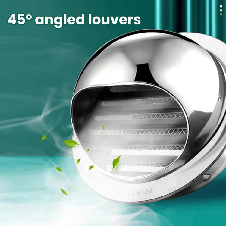 Stainless Steel Range Hood Exhaust Pipe Vent Exterior Wall Rainproof Cover, Size: 50# Polished Thickened - Image 6
