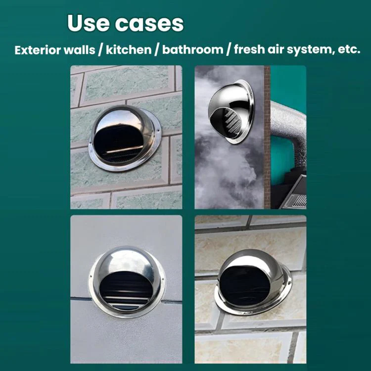 Stainless Steel Range Hood Exhaust Pipe Vent Exterior Wall Rainproof Cover, Size: 60# Polished Thickened - Image 10