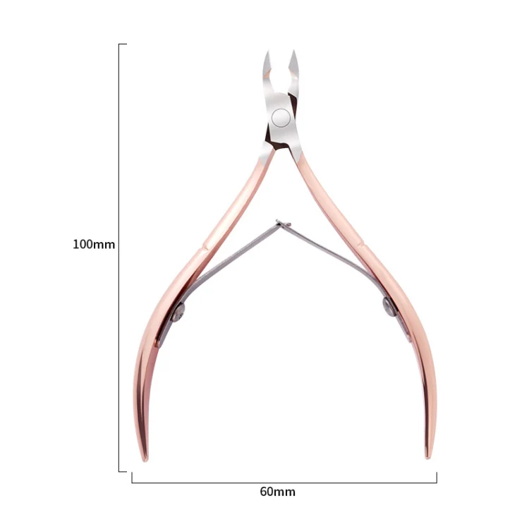 Stainless Steel Rose Gold Double-Headed Steel Push Dead Skin Scissors Nail Set,Style: D501 - Image 2