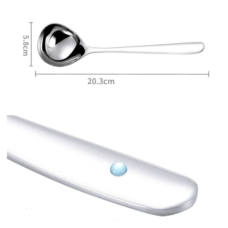 Stainless Steel Sauce Spoon Creative Big Head Long Handle Spoon, Color:Gold - Image 3
