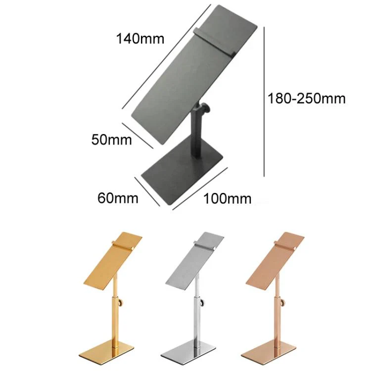 Stainless Steel Shoe Racks High-Heeled Shoe Display Stands, Style: 140x50mm Mirror Finish Adjustable Foot - Image 2
