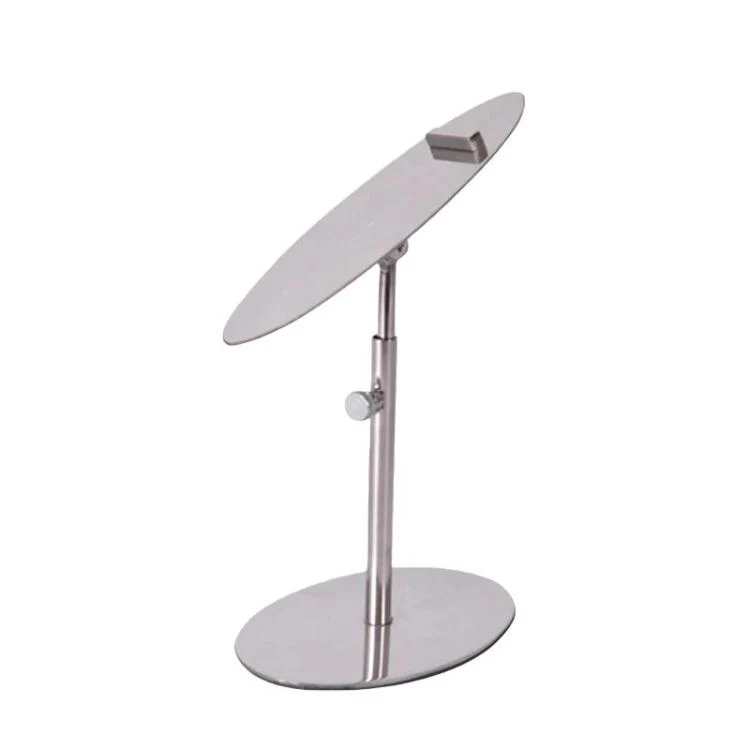 Stainless Steel Shoe Racks High-Heeled Shoe Display Stands, Style: Mirror Finish Oval Top Bottom