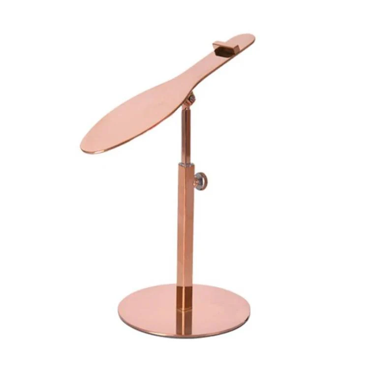 Stainless Steel Shoe Racks High-Heeled Shoe Display Stands, Style: Rose Gold Adjustable Feet
