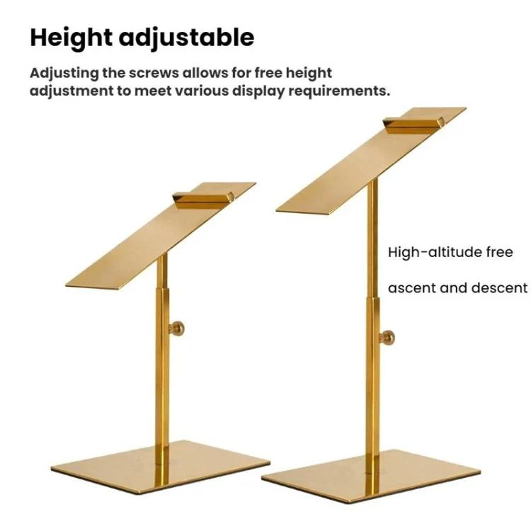 Stainless Steel Shoe Racks High-Heeled Shoe Display Stands, Style: Titanium Gold Adjustable Feet - Image 3