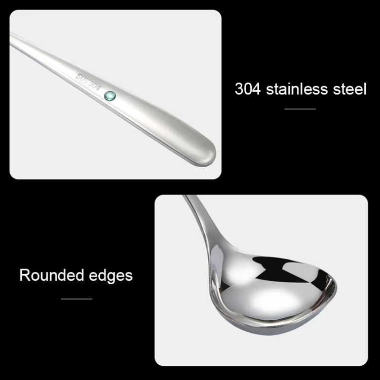 Stainless Steel Soup Spoon Restaurant Common Spoon Household Rice Bowl, Size:Small - Image 4