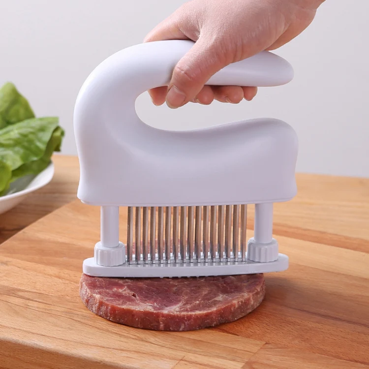 Stainless Steel Tenderloin Meat Knocking Meat Needle 48-Pin Household Kitchen Rib Breaker(White) - Image 7
