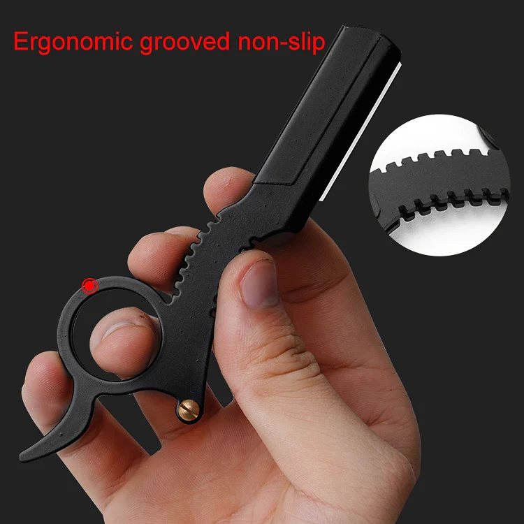 Stainless Steel Vintage Razor Thumb Razor(Red) - Image 6