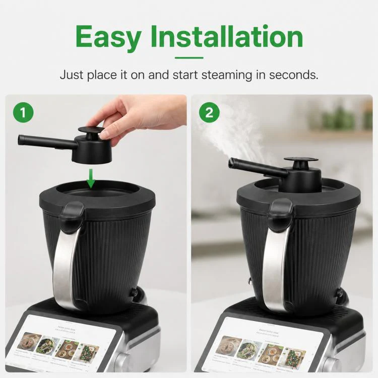 Steam Diverter For Thermomix TM7 Cabinet Protector Steam Release Accessory(Black) - Image 5