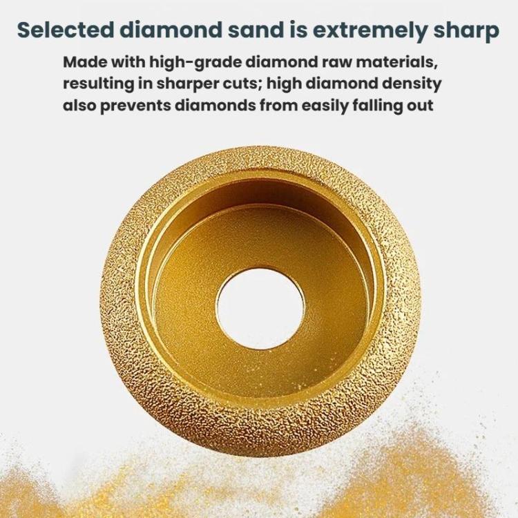 Stone Edge Grinding Wheel Marble Granite Tile Trimming Chamfering Tool, Spec: Rounded Edge 15mm - Image 4