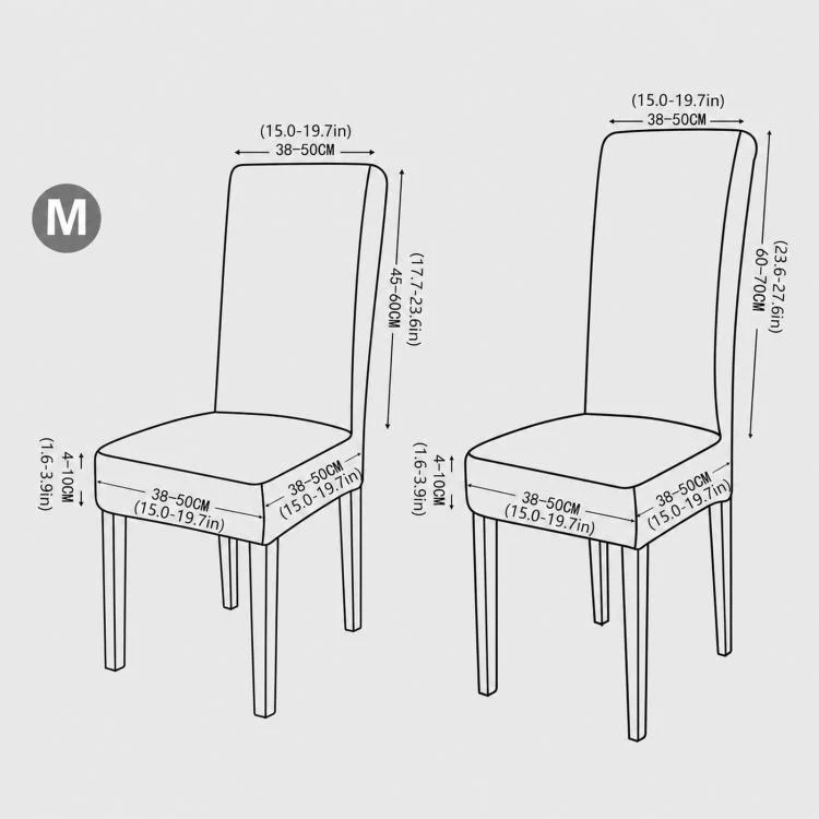Stretch Dining Chair Cover Rhombus High Back Kitchen Chair Slipcover, Size: M 45-60cm Height(Matcha Green) - Image 8