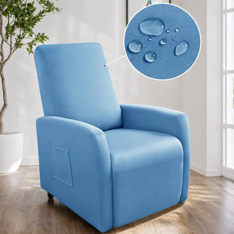 Stretch Recliner Chair Cover Water Resistant Small Reclining Sofa Slipcover(Blue)