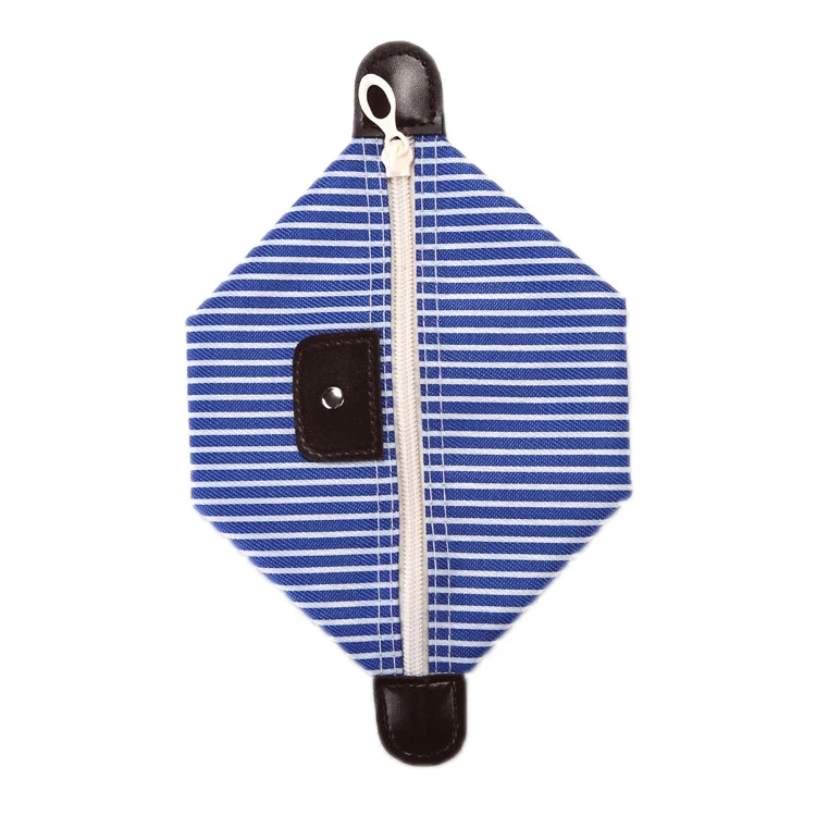 Striped Dumpling Cosmetic Bag Travel Folding Toiletry Bag(Rose Red) - Image 6