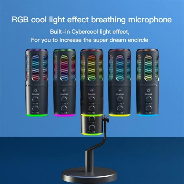 SU8 RGB Light Noise Reduction Desktop Microphone for Live Streaming / Recording / Gaming - Image 8