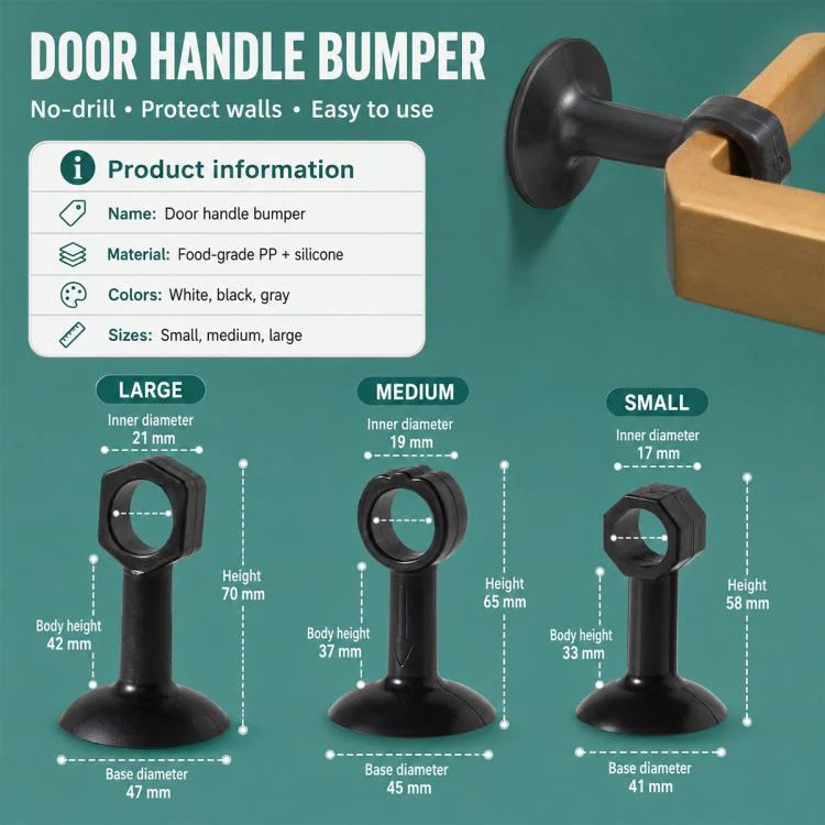Suction Cup Door Handle Anti-collision Protective Pad, Size:65x45x19mm(Grey) - Image 11