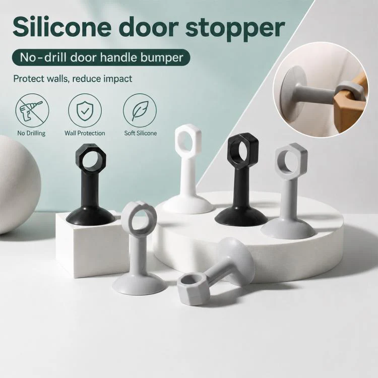 Suction Cup Door Handle Anti-collision Protective Pad, Size:65x45x19mm(Grey) - Image 3