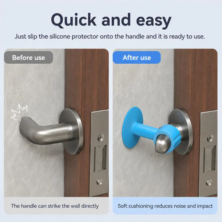 Suction Cup Door Handle Silent Anti-collision Protective Pad(Blue) - Image 5