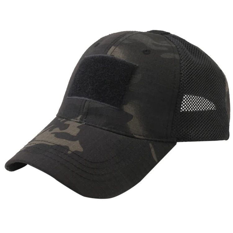 Summer Camouflage Baseball Mesh Cap Sports Sunshade Cap, Size: Free Size(Black CP)