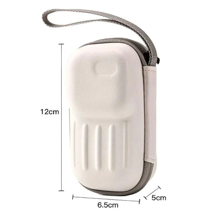 Summer Hanging Neck Small Fan Bag Organizer Box Outdoor Travel Portable Folding Fan Bag(Beige) - Image 4
