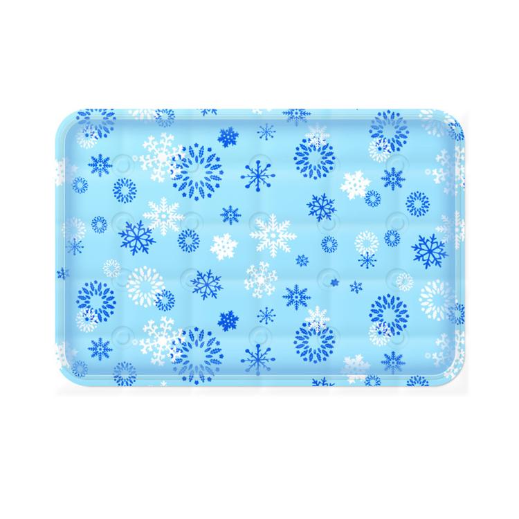 Summer Single Person Cooling Gel Seat Cushion Pressure Activated Cooling Mat, Size: 60x90cm(Icy Snowflakes)