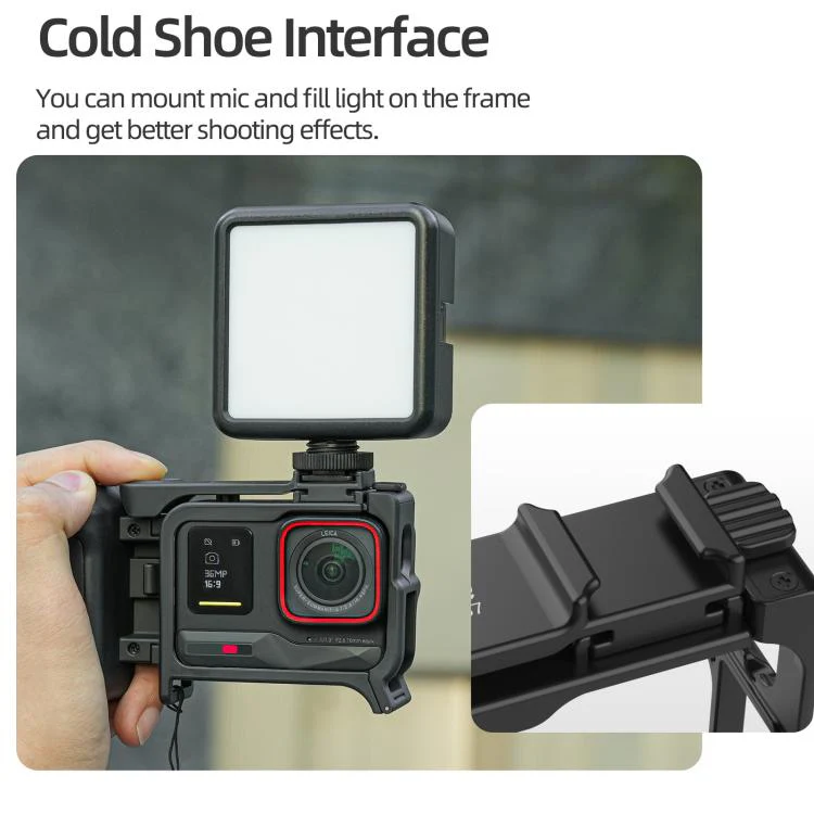 Sunnylife 2-in-1 Detachable Protective Frame & Street Photography Handle for Insta360 Ace Pro 2 / 1 (Black) - Image 11