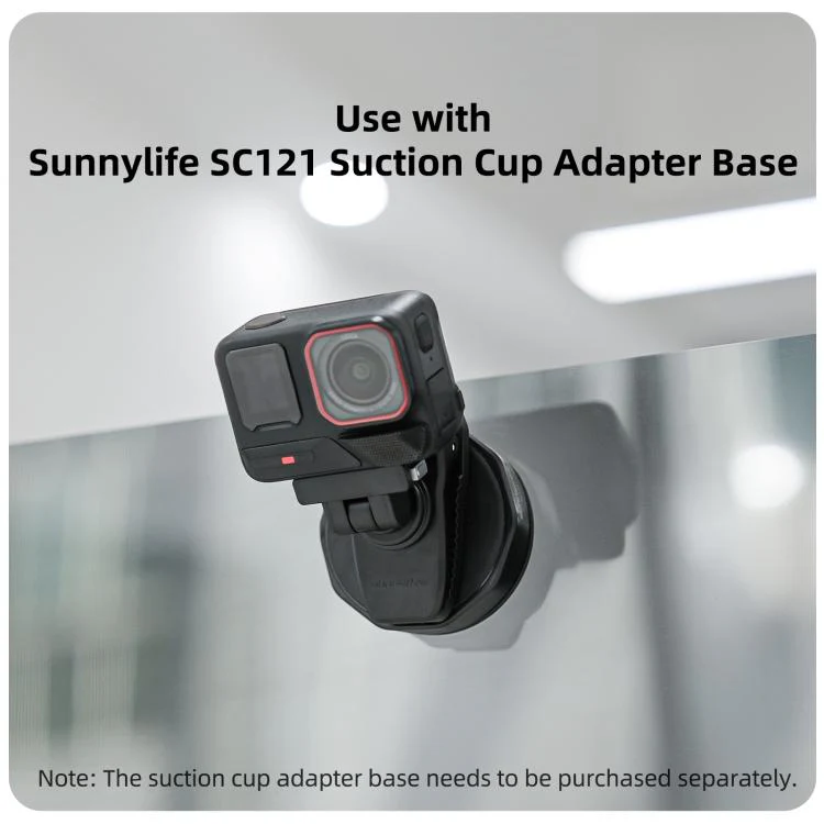 Sunnylife Magnetic Quick-Release Backpack Clip Action Camera Clamp Vertical-Horizontal Mount for Insta360 X4 Air / X5 / Ace / Ace Pro 2 / 1 (Black) - Image 12