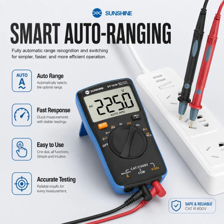 SUNSHINE DT-101N Pocket-Style Auto-Range Smart Precision Multimeter - Image 6