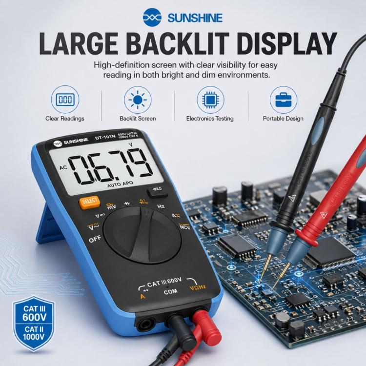SUNSHINE DT-101N Pocket-Style Auto-Range Smart Precision Multimeter - Image 7