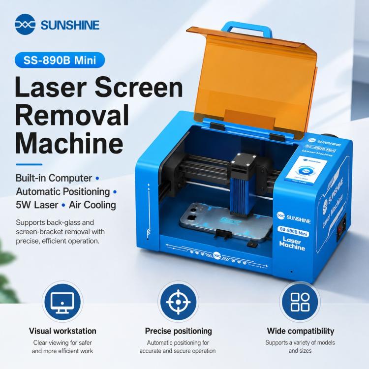 SUNSHINE SS-890B Mini Laser Screen Removal Machine, Plug:AU Plug - Image 3